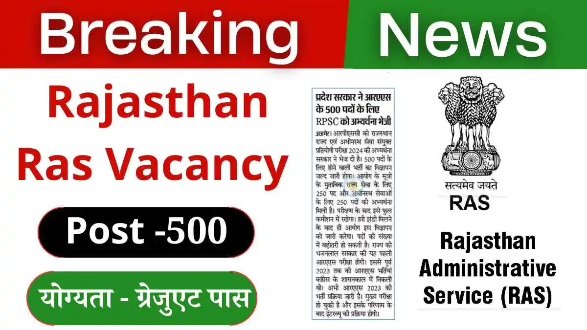 Rajasthan Ras Vacancy 2024