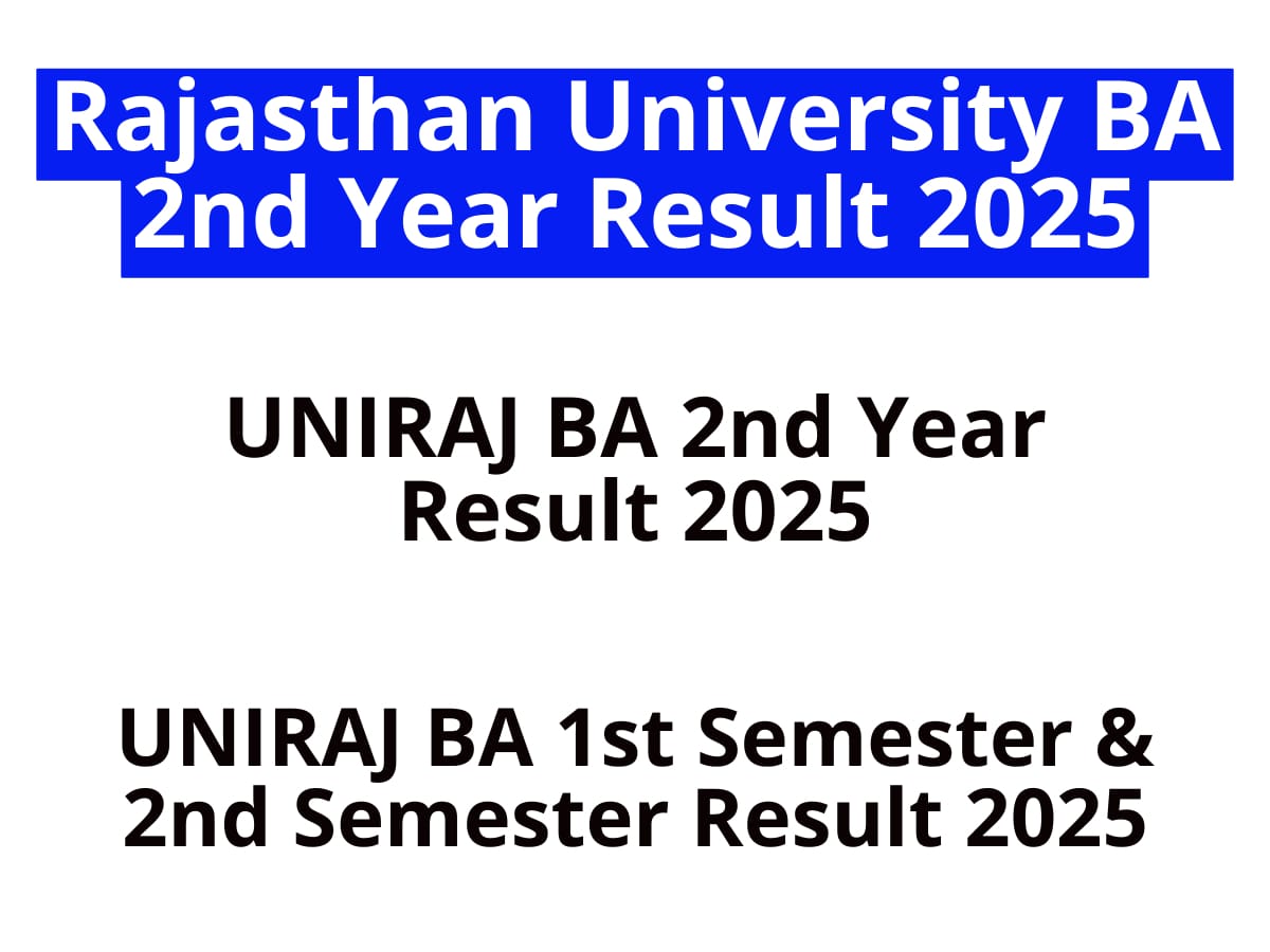 Rajasthan University BA 2nd Year Result 2025: Direct Link 3 Rajasthan University BA 2nd Year Result 2025: UNIRAJ BA 1st & 2nd Semester Result 2025 Best Top