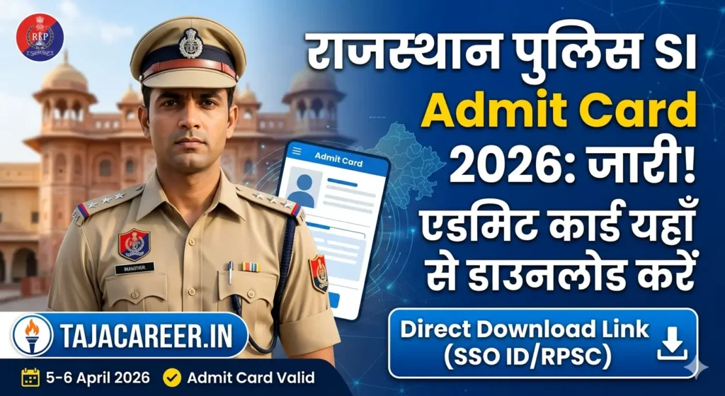 Rajasthan Police SI Admit Card 2026